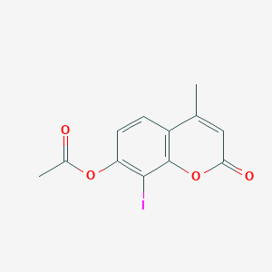 molecular formula C12H9IO4 B5888043 8-iodo-4-methyl-2-oxo-2H-chromen-7-yl acetate 