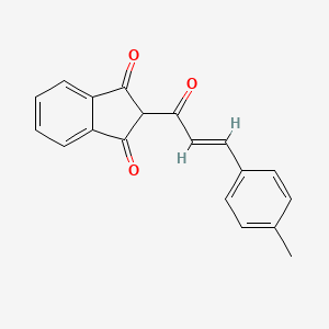 molecular formula C19H14O3 B5888045 2-[3-(4-methylphenyl)acryloyl]-1H-indene-1,3(2H)-dione 