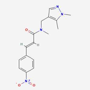 (E)-N-((1,5-Dimethyl-1H-pyrazol-4-yl)methyl)-N-methyl-3-(4-nitrophenyl)acrylamide