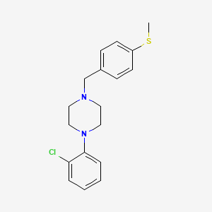 molecular formula C18H21ClN2S B5888075 1-(2-chlorophenyl)-4-[4-(methylthio)benzyl]piperazine 