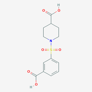 molecular formula C13H15NO6S B5888092 1-[(3-carboxyphenyl)sulfonyl]-4-piperidinecarboxylic acid 