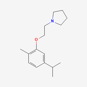 molecular formula C16H25NO B5888094 1-[2-(5-isopropyl-2-methylphenoxy)ethyl]pyrrolidine 
