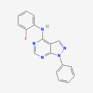 molecular formula C17H12FN5 B5888095 N-(2-fluorophenyl)-1-phenyl-1H-pyrazolo[3,4-d]pyrimidin-4-amine 