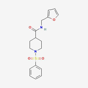 molecular formula C17H20N2O4S B5888115 N-(2-furylmethyl)-1-(phenylsulfonyl)-4-piperidinecarboxamide 