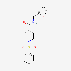 1-(BENZENESULFONYL)-N-[(FURAN-2-YL)METHYL]PIPERIDINE-4-CARBOXAMIDE