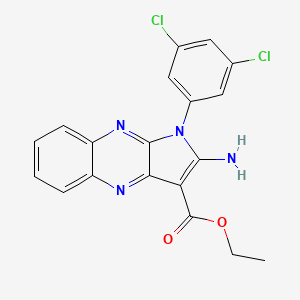 ethyl 2-amino-1-(3,5-dichlorophenyl)-1H-pyrrolo[2,3-b]quinoxaline-3-carboxylate