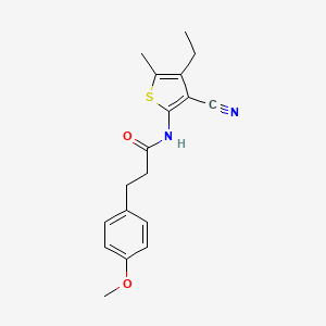 molecular formula C18H20N2O2S B5888145 N-(3-cyano-4-ethyl-5-methyl-2-thienyl)-3-(4-methoxyphenyl)propanamide 