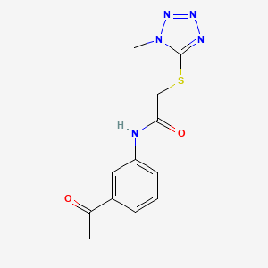 molecular formula C12H13N5O2S B5888165 N-(3-acetylphenyl)-2-[(1-methyl-1H-tetrazol-5-yl)thio]acetamide 