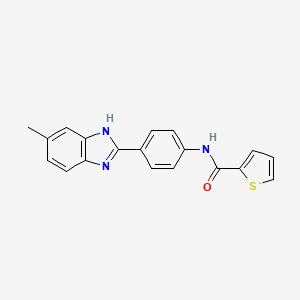 molecular formula C19H15N3OS B5888179 N-[4-(5-methyl-1H-benzimidazol-2-yl)phenyl]-2-thiophenecarboxamide 