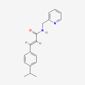 molecular formula C18H20N2O B5888187 3-(4-isopropylphenyl)-N-(2-pyridinylmethyl)acrylamide 