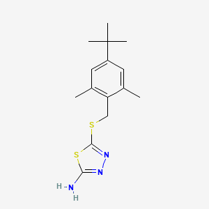 5-[(4-tert-butyl-2,6-dimethylbenzyl)thio]-1,3,4-thiadiazol-2-amine