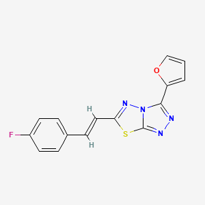 molecular formula C15H9FN4OS B5888216 6-[2-(4-fluorophenyl)vinyl]-3-(2-furyl)[1,2,4]triazolo[3,4-b][1,3,4]thiadiazole 
