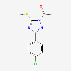 molecular formula C11H10ClN3OS B5888241 1-acetyl-3-(4-chlorophenyl)-5-(methylthio)-1H-1,2,4-triazole 