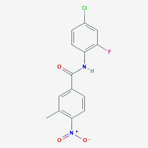 N-(4-chloro-2-fluorophenyl)-3-methyl-4-nitrobenzamide