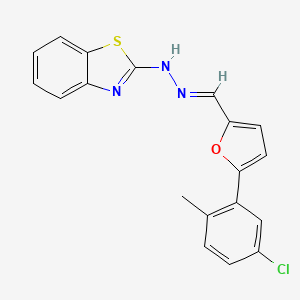 molecular formula C19H14ClN3OS B5888288 5-(5-chloro-2-methylphenyl)-2-furaldehyde 1,3-benzothiazol-2-ylhydrazone 