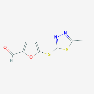 molecular formula C8H6N2O2S2 B5888295 5-[(5-methyl-1,3,4-thiadiazol-2-yl)thio]-2-furaldehyde 