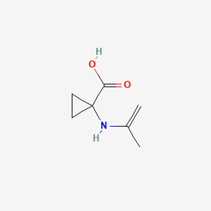 molecular formula C7H11NO2 B588833 1-[(Prop-1-en-2-yl)amino]cyclopropane-1-carboxylic acid CAS No. 148930-72-7