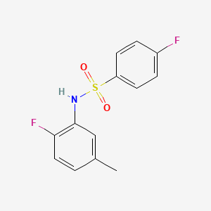4-fluoro-N-(2-fluoro-5-methylphenyl)benzenesulfonamide
