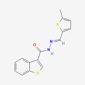 molecular formula C15H12N2OS2 B5888342 N'-[(5-methyl-2-thienyl)methylene]-1-benzothiophene-3-carbohydrazide 