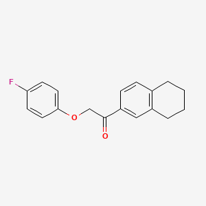 molecular formula C18H17FO2 B5888343 2-(4-fluorophenoxy)-1-(5,6,7,8-tetrahydro-2-naphthalenyl)ethanone 