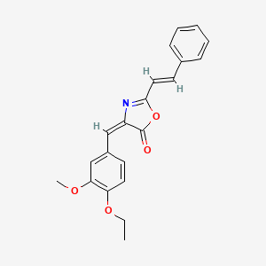 molecular formula C21H19NO4 B5888359 4-(4-ethoxy-3-methoxybenzylidene)-2-(2-phenylvinyl)-1,3-oxazol-5(4H)-one 