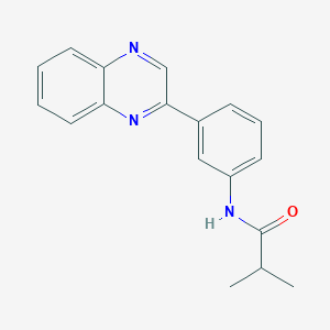 molecular formula C18H17N3O B5888361 2-methyl-N-[3-(2-quinoxalinyl)phenyl]propanamide 