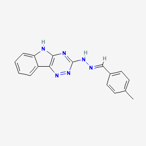 molecular formula C17H14N6 B5888363 4-methylbenzaldehyde 5H-[1,2,4]triazino[5,6-b]indol-3-ylhydrazone 