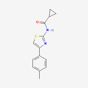molecular formula C14H14N2OS B5888365 N-[4-(4-methylphenyl)-1,3-thiazol-2-yl]cyclopropanecarboxamide 