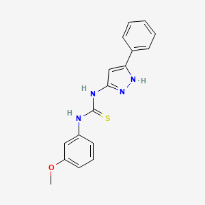 molecular formula C17H16N4OS B5888383 N-(3-methoxyphenyl)-N'-(3-phenyl-1H-pyrazol-5-yl)thiourea 
