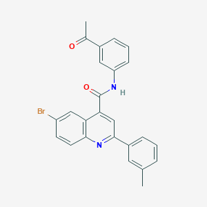 molecular formula C25H19BrN2O2 B5888389 N-(3-acetylphenyl)-6-bromo-2-(3-methylphenyl)-4-quinolinecarboxamide 