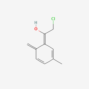 (1Z)-2-Chloro-1-(3-methyl-6-methylidenecyclohexa-2,4-dien-1-ylidene)ethan-1-ol