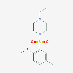 molecular formula C14H22N2O3S B5888402 1-ethyl-4-[(2-methoxy-5-methylphenyl)sulfonyl]piperazine 