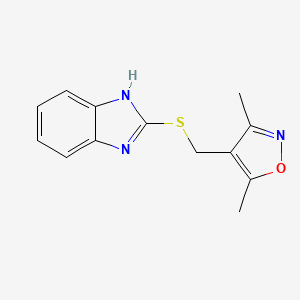 molecular formula C13H13N3OS B5888416 2-{[(3,5-dimethyl-4-isoxazolyl)methyl]thio}-1H-benzimidazole 