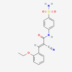 molecular formula C18H17N3O4S B5888418 N-[4-(aminosulfonyl)phenyl]-2-cyano-3-(2-ethoxyphenyl)acrylamide 