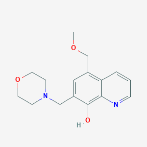 molecular formula C16H20N2O3 B5888428 5-(methoxymethyl)-7-(4-morpholinylmethyl)-8-quinolinol 
