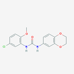 molecular formula C16H15ClN2O4 B5888443 N-(5-chloro-2-methoxyphenyl)-N'-(2,3-dihydro-1,4-benzodioxin-6-yl)urea 