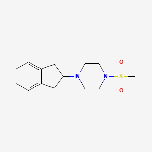 molecular formula C14H20N2O2S B5888453 1-(2,3-dihydro-1H-inden-2-yl)-4-(methylsulfonyl)piperazine 