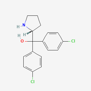 molecular formula C17H17Cl2NO B588846 Bis(P-chlorophenyl)-(2R)pyrrolidine methanol CAS No. 131180-49-9