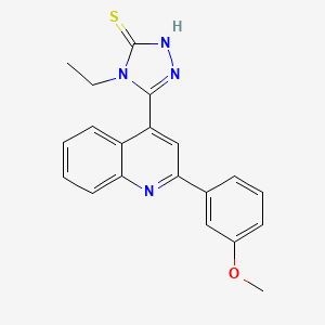 4-ethyl-5-[2-(3-methoxyphenyl)-4-quinolinyl]-4H-1,2,4-triazole-3-thiol