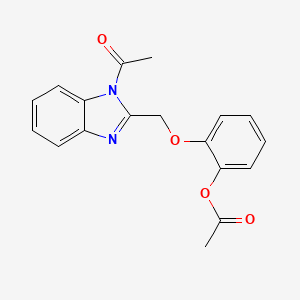 molecular formula C18H16N2O4 B5888475 2-[(1-acetyl-1H-benzimidazol-2-yl)methoxy]phenyl acetate 