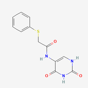 N-(2,4-dioxo-1,2,3,4-tetrahydro-5-pyrimidinyl)-2-(phenylthio)acetamide