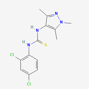 molecular formula C13H14Cl2N4S B5888485 N-(2,4-dichlorophenyl)-N'-(1,3,5-trimethyl-1H-pyrazol-4-yl)thiourea 