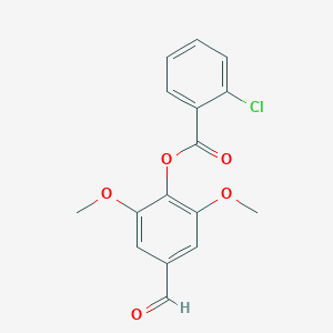 molecular formula C16H13ClO5 B5888515 4-formyl-2,6-dimethoxyphenyl 2-chlorobenzoate 