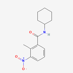 molecular formula C14H18N2O3 B5888522 N-cyclohexyl-2-methyl-3-nitrobenzamide 