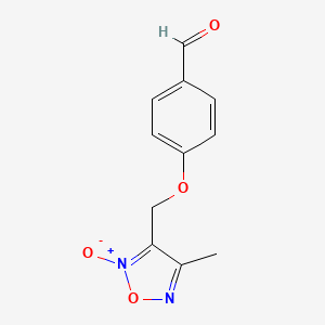 molecular formula C11H10N2O4 B5888526 4-[(4-methyl-2-oxido-1,2,5-oxadiazol-3-yl)methoxy]benzaldehyde 