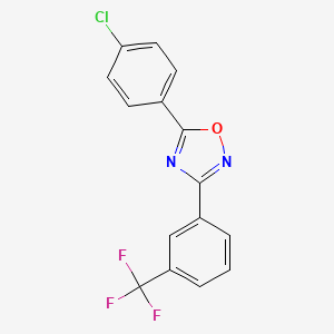 molecular formula C15H8ClF3N2O B5888530 5-(4-chlorophenyl)-3-[3-(trifluoromethyl)phenyl]-1,2,4-oxadiazole 