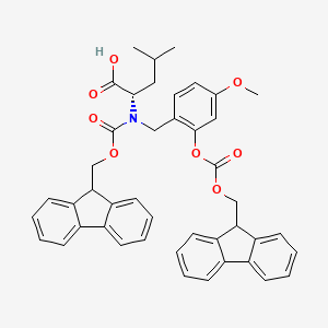 molecular formula C44H41NO8 B588854 Fmoc-(fmochmb)leu-OH CAS No. 148515-87-1