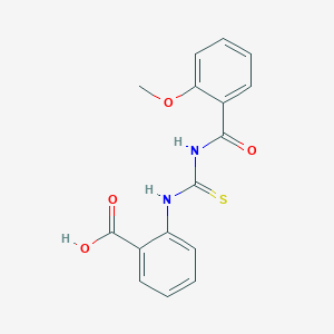 molecular formula C16H14N2O4S B5888544 2-({[(2-methoxybenzoyl)amino]carbonothioyl}amino)benzoic acid 
