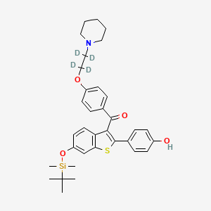 molecular formula C34H41NO4SSi B588856 6-tert-Butyldimethylsilyl-4'-hydroxy Raloxifene-d4 CAS No. 1329611-25-7