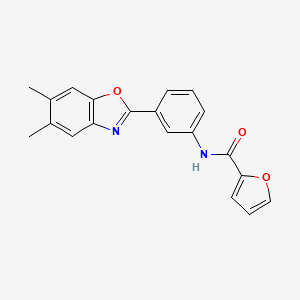 molecular formula C20H16N2O3 B5888583 N-[3-(5,6-dimethyl-1,3-benzoxazol-2-yl)phenyl]-2-furamide 